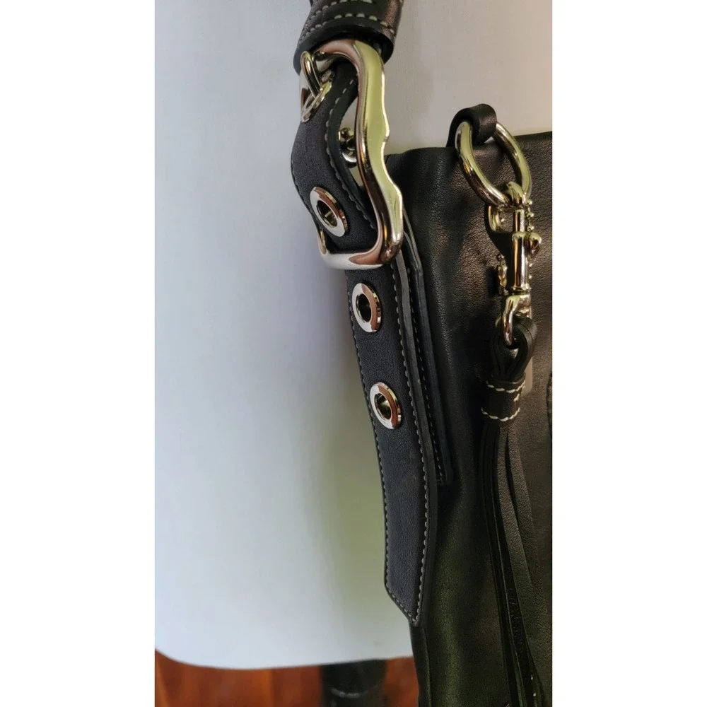 Coach Legacy Slim Tassel Soho Hobo Bag G04S1415 Black Leather Shoulder Crossbody